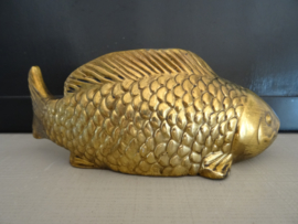 Vis - goud-/koperkleur - aardewerk - VERKOCHT