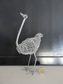 Beeldje struisvogel - metaaldraad - VERKOCHT