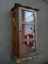 Klein vitrinekastje - hout - vintage - VERKOCHT