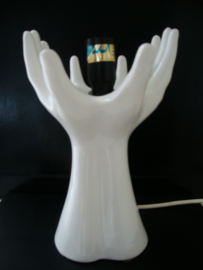 Vintage lamp handen wit - VERKOCHT