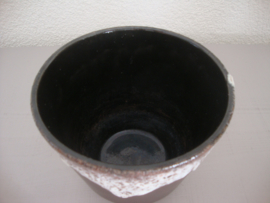 Vintage bloempot bruin - lava - VERKOCHT