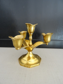 Vintage kandelaar - koper of messing - VERKOCHT