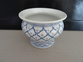 Blauw/wit bloempotje - Thailand - VERKOCHT