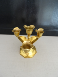 Vintage kandelaar - koper of messing - VERKOCHT