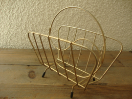 Vintage metalen servethouder - goudkleurig - VERKOCHT