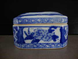 Chinees dekselpotje - blauw wit - VERKOCHT