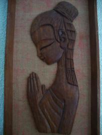 Vintage schilderijtje - hout - VERKOCHT