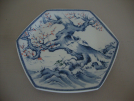 6-hoekig bord - Chinees of Japans - VERKOCHT