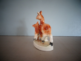 Vintage beeldje hertjes - VERKOCHT