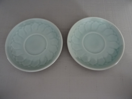 Kop en schotels Celadon - koi karper - VERKOCHT