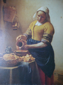 Oude prent Melkmeisje - Vermeer - VERKOCHT