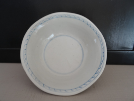 Oud schaaltje - blauw/wit - VERKOCHT