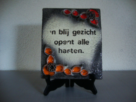 Tegel Jan van Erp - 'n Blij gezicht opent alle harten' - VERKOCHT