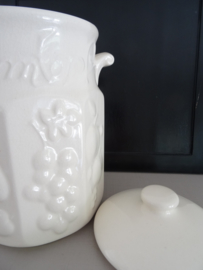 Witte dekselpot - Rumtopf pot - wit - VERKOCHT