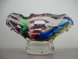 Zware glazen schaal - kleur - VERKOCHT