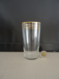 Set glazen met gouden rand - Hollywood regency - VERKOCHT