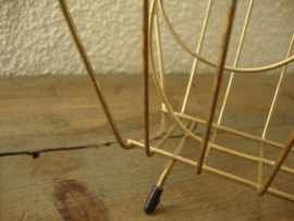 Vintage metalen servethouder - goudkleurig - VERKOCHT