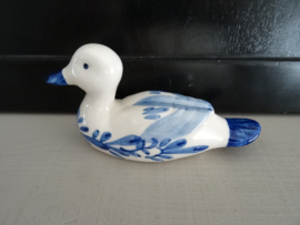 Beeldje eend - Delfts blauw - handpainted -  VERKOCHT