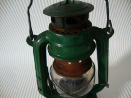 Oud groen stormlampje - VERKOCHT