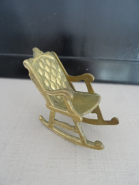 Miniatuur schommelstoel - koper of messing - VERKOCHT