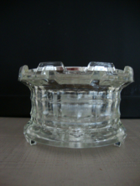 Vintage glazen theelichthouder voor theepot - VERKOCHT