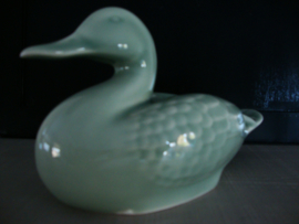 Beeld eend - celadon - lichtgroen - VERKOCHT