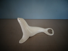 Opener zeehond - metaal - wit - BMF - Germany - vintage -  VERKOCHT