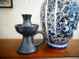 Kandelaar - aardewerk - donkerblauw