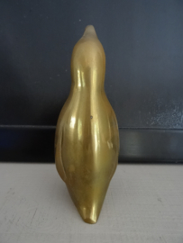 Koperen of messing beeldje Pinguin - vintage - VERKOCHT