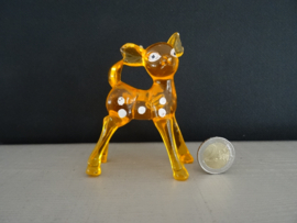Vintage hertje - Oranje - Lucite Fawn - VERKOCHT