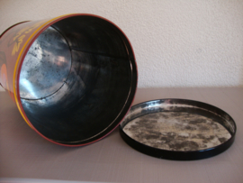 Groot vintage blik trommel - uil - VERKOCHT