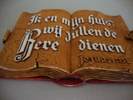 Religie - Boek aardewerk met tekst - VERKOCHT