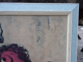 Vintage schilderij - prent - paard - paarden - VERKOCHT