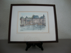 Litho Koppelpoort Amersfoort - Jos van Dijk - VERKOCHT
