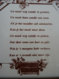 Teksttegel - gedicht - Toon - VERKOCHT