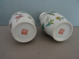 Vaasjes Chinees - bloemen -  VERKOCHT