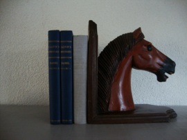 Grote boekensteun XL - beeld - paardenhoofd - paard - hout - VERKOCHT