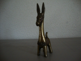 Vintage beeldje ezel - koper/messing - VERKOCHT