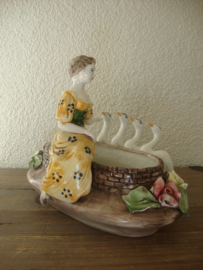 Bloempot Bassano Italy - vintage - Kitsch - VERKOCHT