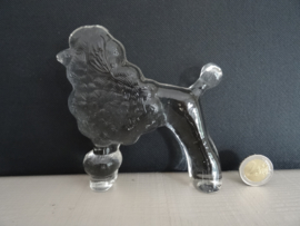 Beeldje poedel - glas - VERKOCHT