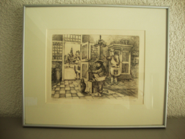 Ets A. Wieringa - De schilder - 146/200 - VERKOCHT