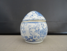 Klein blauw/wit potje - dekselpotje - miniatuur - VERKOCHT