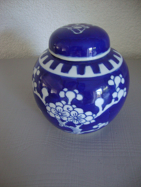 Gemberpotje met bloesemdecor - blauw wit - VERKOCHT