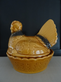 Schaal - eierschaal - kip - vintage - dekselschaal - VERKOCHT