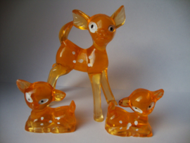 Beeldje kunststof hertjes - Lucite Fawn - VERKOCHT