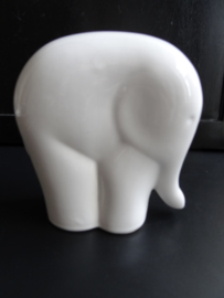 Vintage beeldje olifant - wit - VERKOCHT