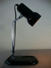 Vintage bureaulampje - Vrielamp - zwart - VERKOCHT