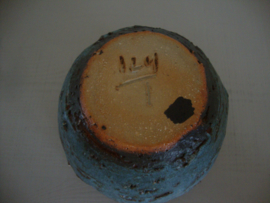 Vintage bloempotje blauw - VERKOCHT