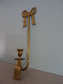 Wandkandelaar - koper of messing - strik - VERKOCHT