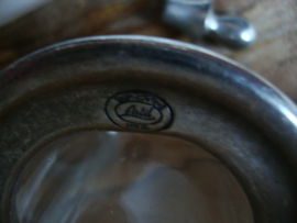Glazen flesjes met tin - VERKOCHT